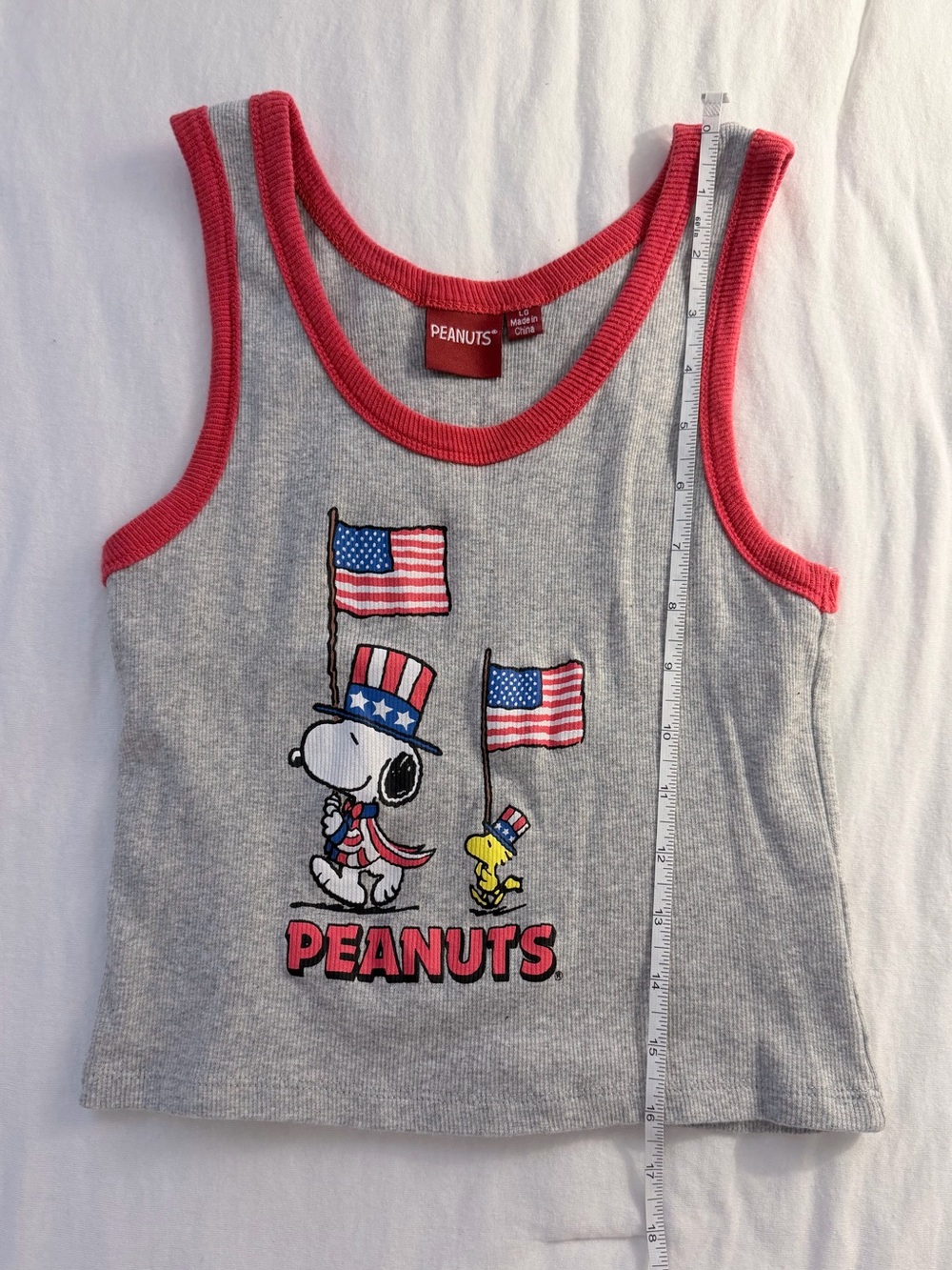 Peanuts 4th of July Cropped Tank (Large) - Picture 6 of 6